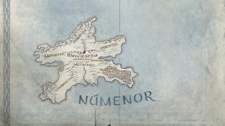 Númenor on Amazon's map