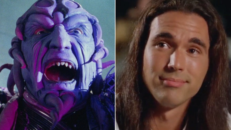 Ivan Ooze yells (left), Tommy smiles (right)