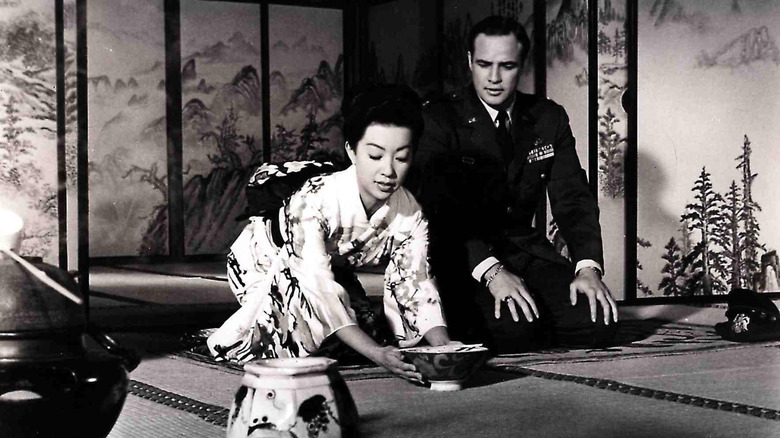 Miiko Taka and Marlon Brando