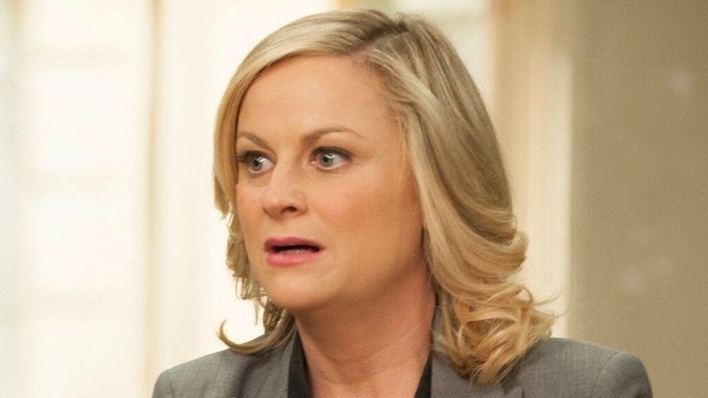 Amy Poehler as Leslie looking worried