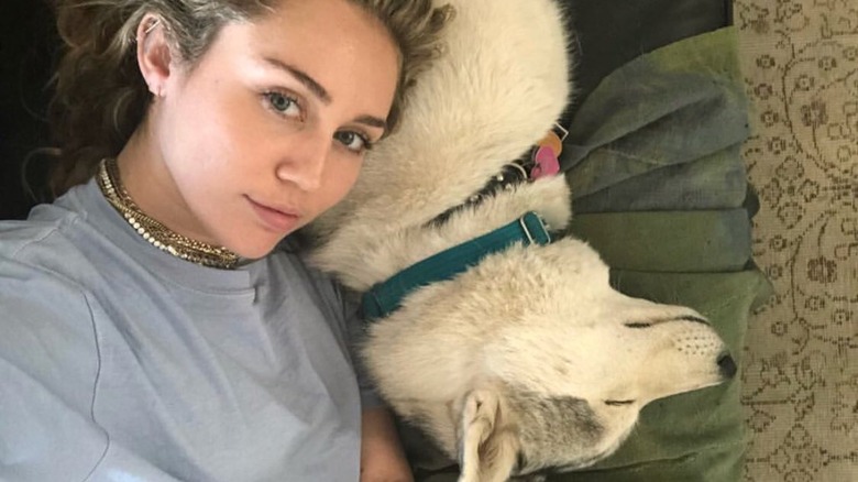 Cyrus with her dog Floyd