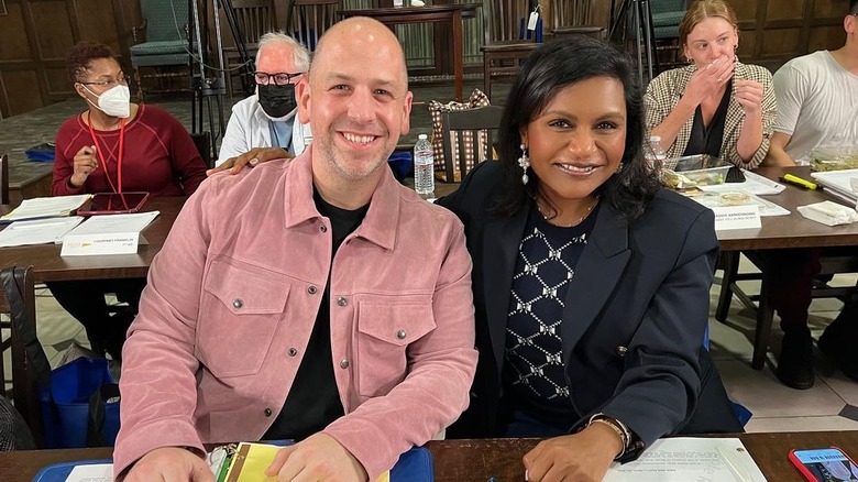 Justin Noble and Mindy Kaling