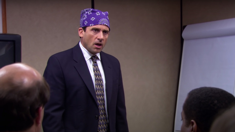 Steve Carell wearing a bandana