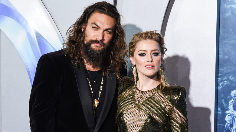 Jason Momoa and Amber Heard Posing