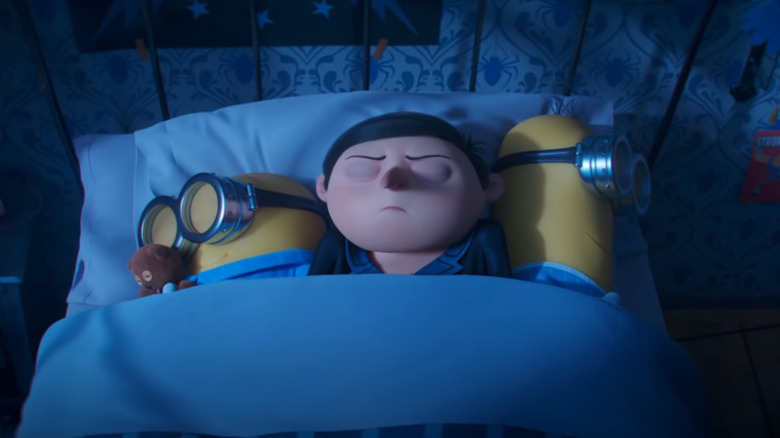 Gru says good night to the Minions