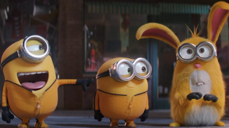 The minions in "Minions: The Rise of Gru"