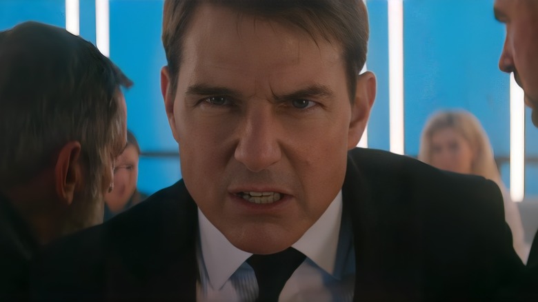 Ethan Hunt looks angry