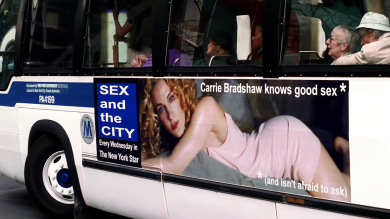 The Sex and the City bus passes by