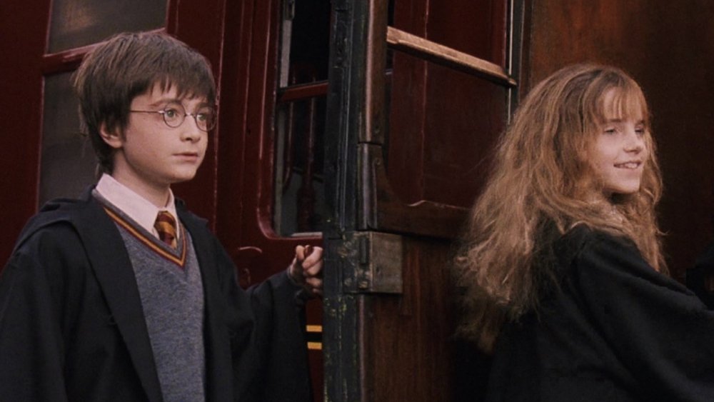 Daniel Radcliffe and Emma Watson in Harry Potter and the Sorcerer's Stone