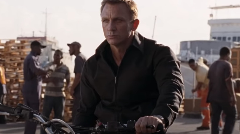 James Bond on a bike
