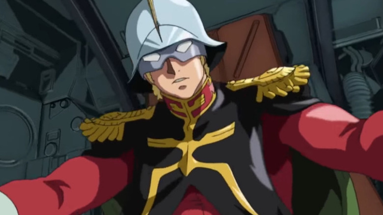 Char Aznable piloting his Red Zaku