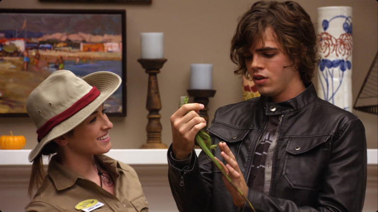 Dylan holding a lizard