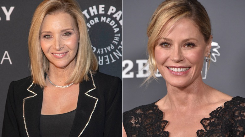 A split image of Lisa Kudrow and Julie Bowen