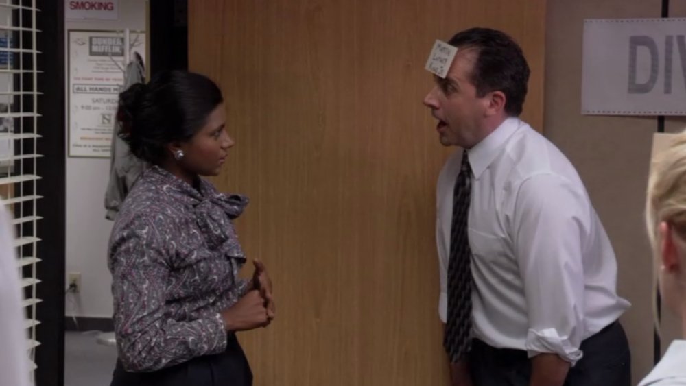 Mindy Kaling and Steve Carell in The Office