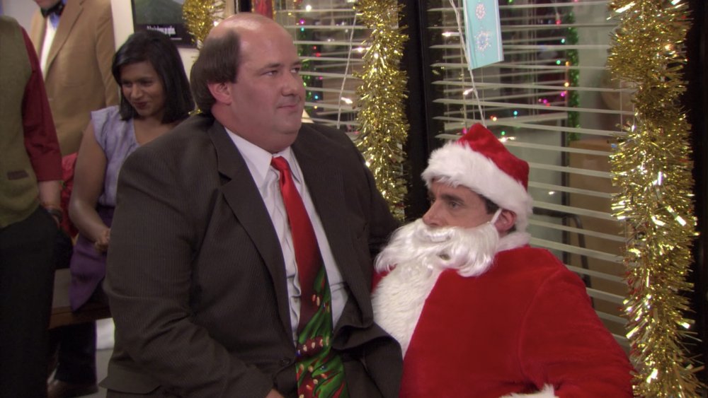 Brian Baumgartner and Steve Carell in The Office