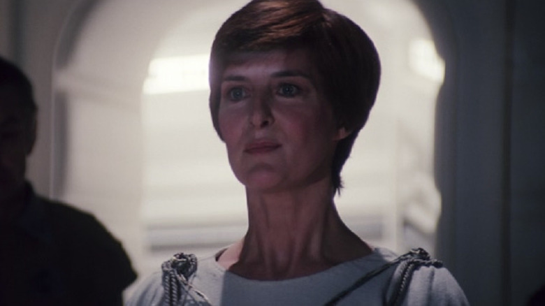 Mon Mothma backlit in dark room