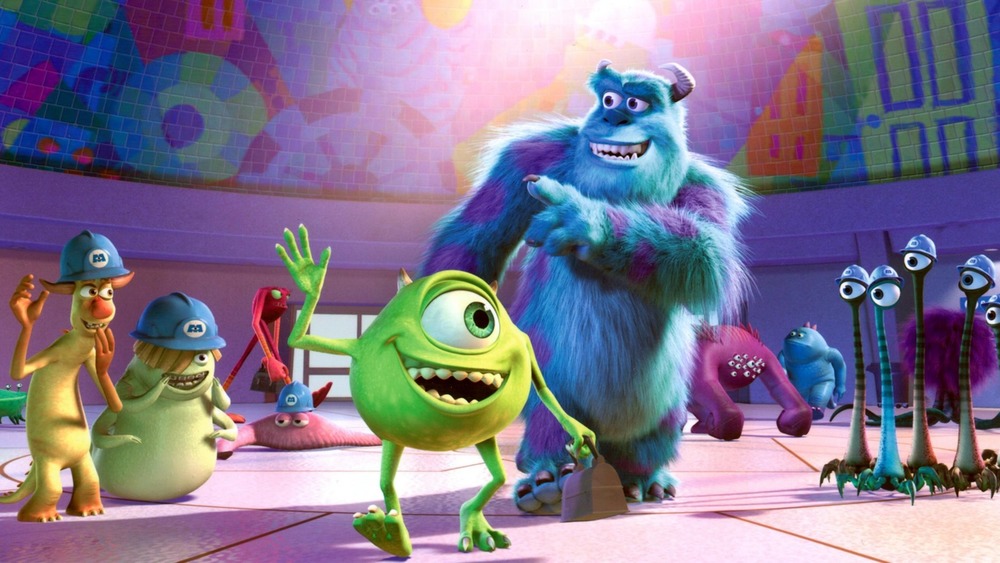 Mike Wazowski and Sulley at work