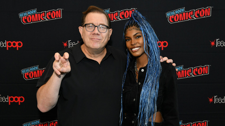 Fred Tatasciore and Diamond White smiling at NYCC