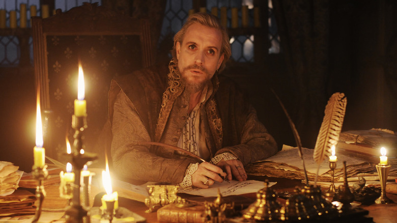 Rhys Ifans at his desk