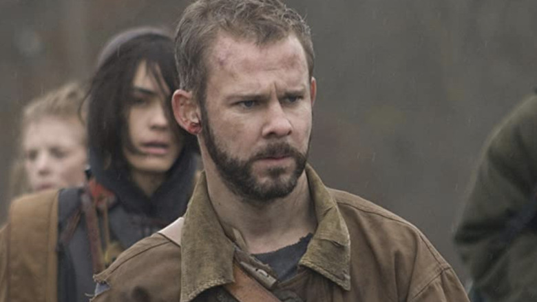 Dominic Monaghan scowling