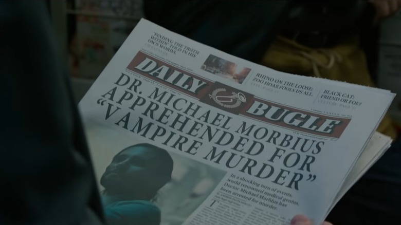 The front page of the Daily Bugle