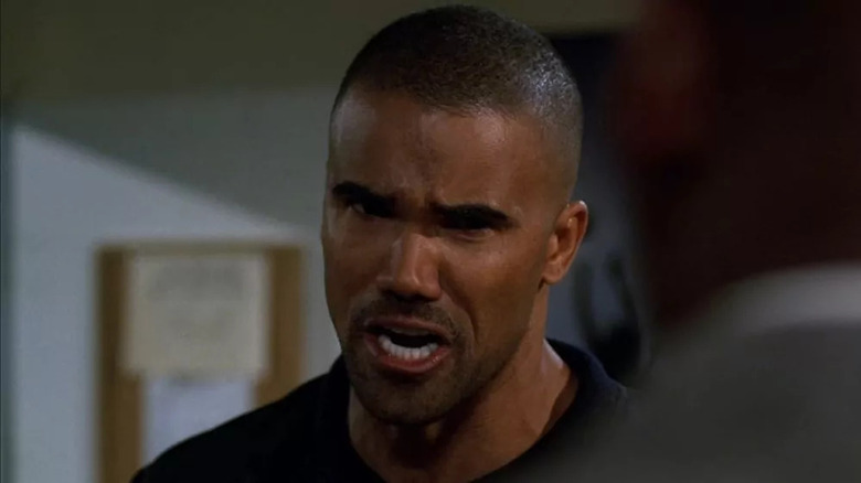 Shemar Moore looking angry