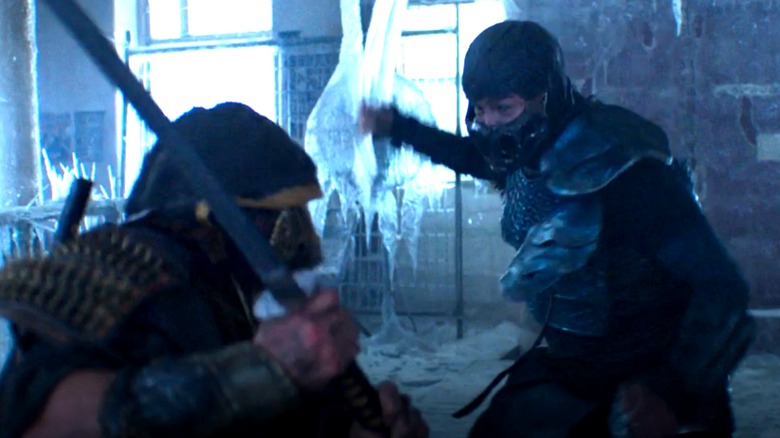 Scorpion and Sub-Zero fighting in 2021's Mortal Kombat