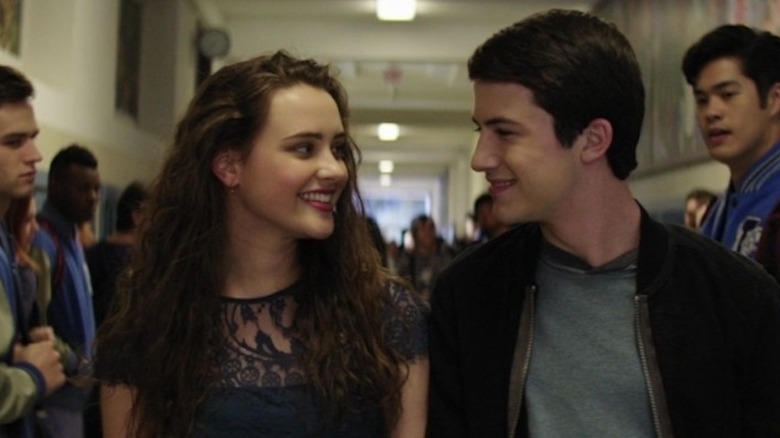 Kahterine Langford and Dylan Minnette in 13 Reasons Why.