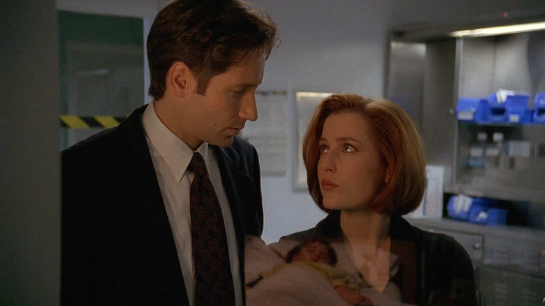 Mulder and Scully in lab