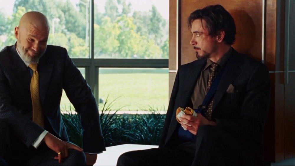 Jeff Bridges and Robert Downey Jr. in Iron Man