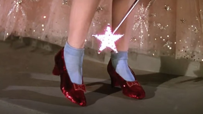 Close up of ruby slippers