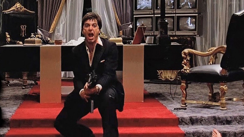 Tony Montana introducing people to his little friend