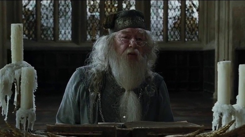 Dumbledore speaking about Cedric