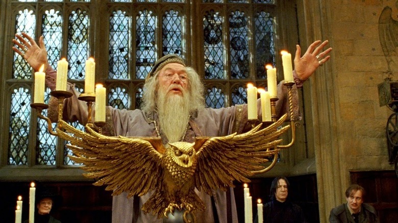 Dumbledore giving speech