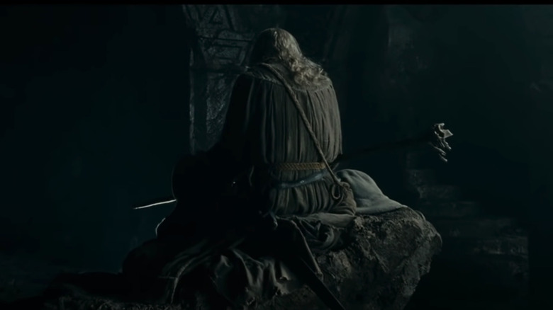 Gandalf ponders in Moria