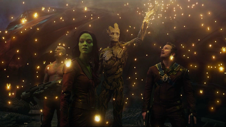 Groot lights the way for the Guardians