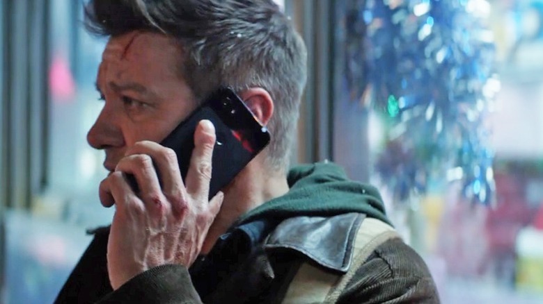 Hawkeye on the phone