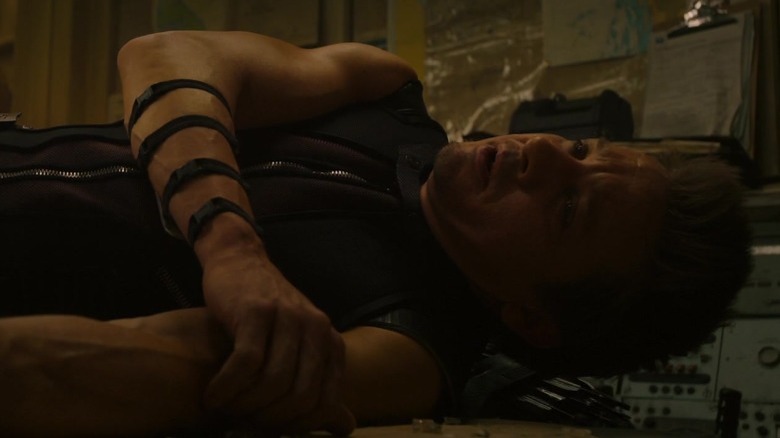 Hawkeye groaning in pain