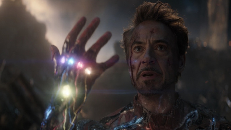 Iron Man with gauntlet in Avengers: Endgame