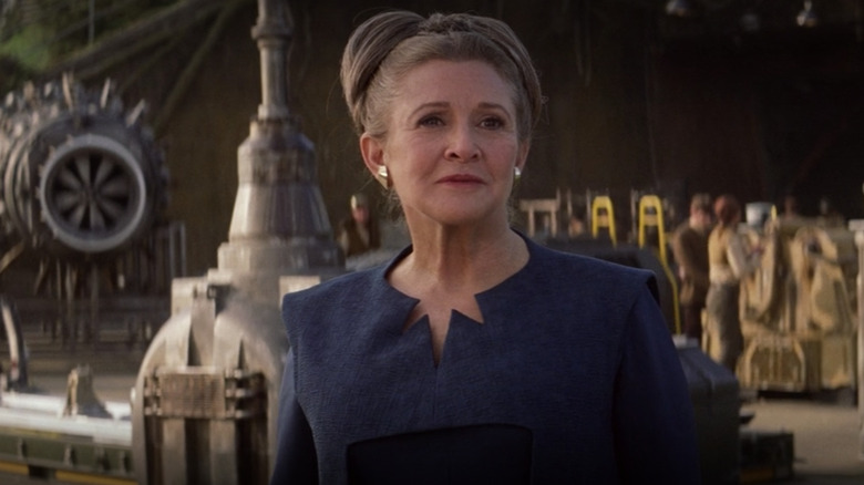 Carrie Fisher as General Leia in Star Wars: The Force Awakens