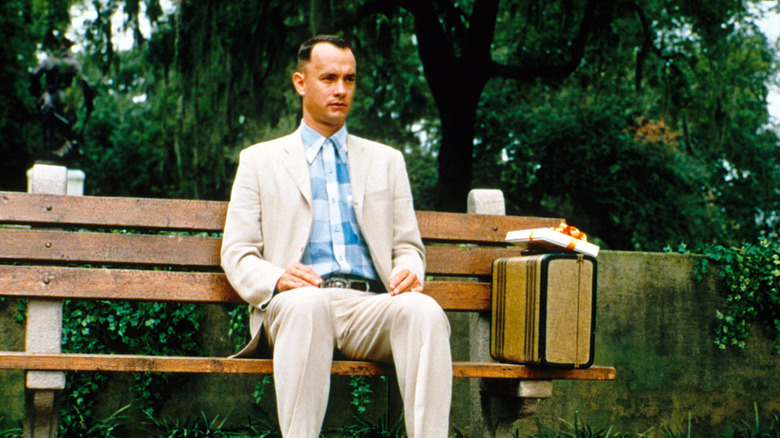 Forrest Gump sat on bench