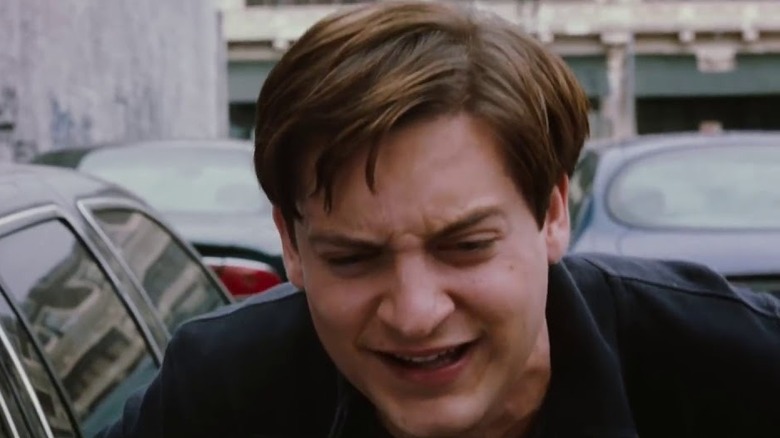 Tobey hurts his back