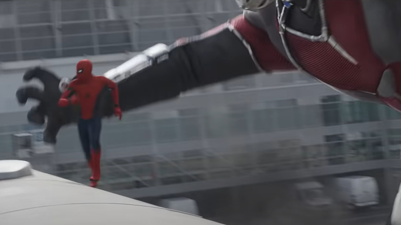 Ant-Man chases Spider-Man