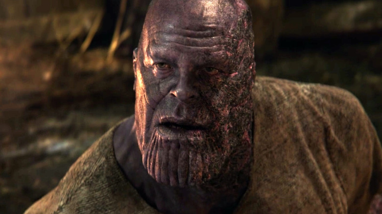 Thanos with burn on face