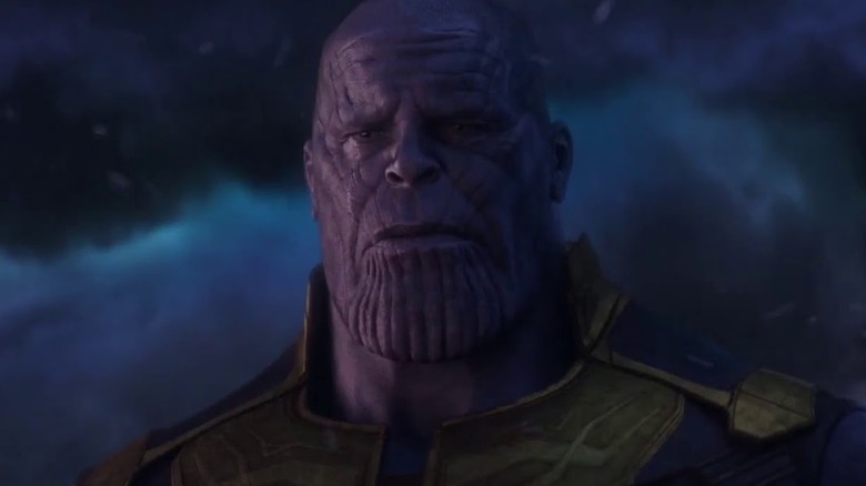 Thanos crying in Infinity War