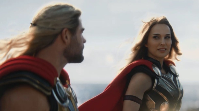 Thor looks at Jane Foster