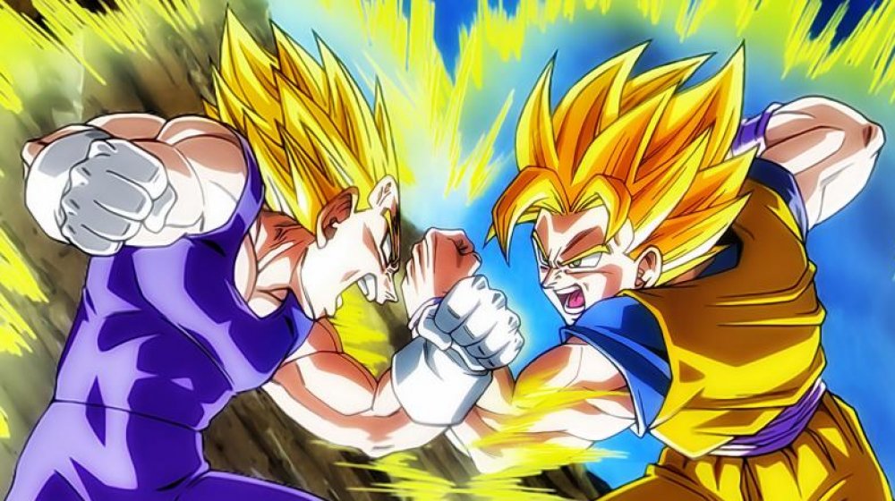 Vegeta and Goku go hit for hit