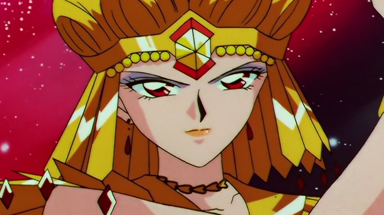 Sailor Galaxia smiking in space