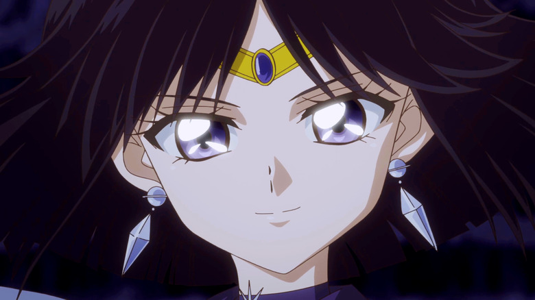 Sailor Saturn smiling solemnly