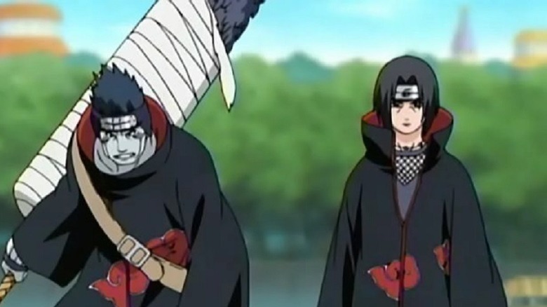 Kisame and Itachi in battle